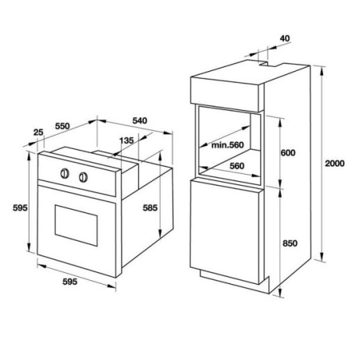 Lò Nướng Âm Tủ Hafele Ho-T60C 535.02.721 - 3