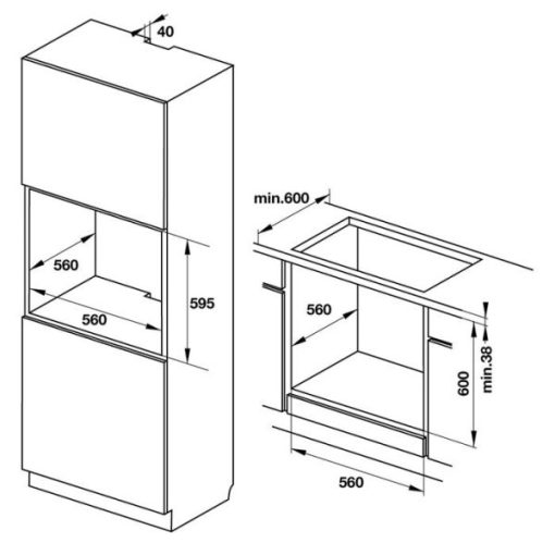 Lò Nướng Âm Tủ Hafele Ho-Kt60J 535.62.511 - 3