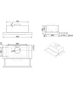 MÁY HÚT MÙI ÂM TỦ SMEG, 90 CM, MÀU BẠC KSET91E2 536.84.822 - 10 MÁY HÚT MÙI ÂM TỦ SMEG, 90 CM, MÀU BẠC KSET91E2 536.84.822 - 9