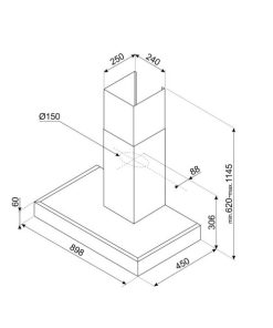 MÁY HÚT MÙI GẮN TƯỜNG SMEG, 90 CM, THÉP KHÔNG GỈ KAT900HXE 536.84.279 - 10 MÁY HÚT MÙI GẮN TƯỜNG SMEG, 90 CM, THÉP KHÔNG GỈ KAT900HXE 536.84.279 - 9