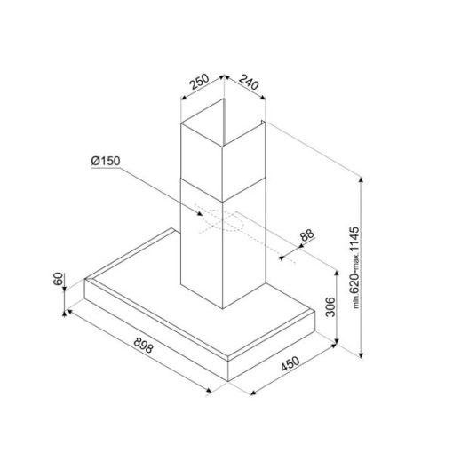 MÁY HÚT MÙI GẮN TƯỜNG SMEG, 90 CM, THÉP KHÔNG GỈ KAT900HXE 536.84.279 - 5