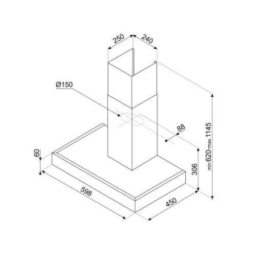 MÁY HÚT MÙI GẮN TƯỜNG SMEG, 60 CM, THÉP KHÔNG GỈ KAT600HXE 536.84.271 - 5