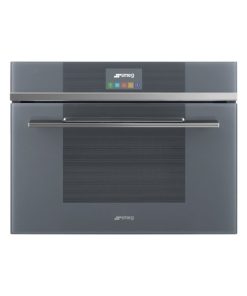 LÒ VI SÓNG KẾT HỢP NƯỚNG SMEG, THỦY PHÂN, NHỎ GỌN 45CM, LINEA, MẶT KÍNH BẠC SF4104MCS 536.64.612