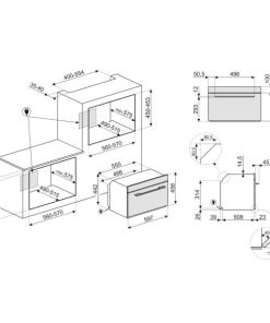 LÒ VI SÓNG KẾT HỢP NƯỚNG SMEG, THỦY PHÂN, NHỎ GỌN 45CM, LINEA, MẶT KÍNH BẠC SF4104MCS 536.64.612 - 13