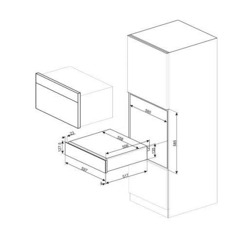 KHAY GIỮ ẤM SMEG, LÀM NÓNG THỰC PHẨM, CHIỀU CAO 15CM, LINEA, MẶT KÍNH BẠC CPR115S 536.54.882 - 5