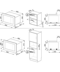 LÒ VI SÓNG KẾT HỢP NƯỚNG SMEG, LINEA, MẶT KÍNH BẠC FMI120S1 536.34.112 - 11