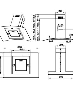 Máy Hút Mùi Đảo Hafele Hh-Ig90B 539.81.775 - 5