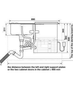 Chậu Kết Hợp Máy Rửa Chén Hafele Hdw-Sd90A 539.20.530 - 79