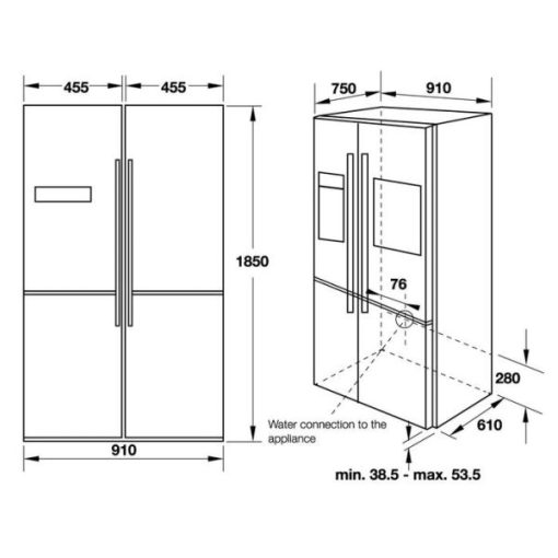 Tủ lạnh Side by Side Hafele HF-SBSIB 539.16.230 - 3