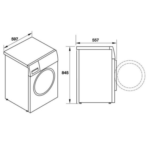 Máy Giặt 9Kg,Hafele Hw-F60A 539.96.140 - 3