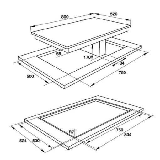 Bếp Điện Từ Kết Hợp Hút Mùi Hafele Hc-Ihh80A 539.66.698 - 3