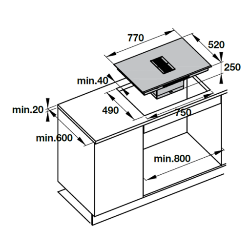 Bếp Từ Kết Hợp Hút Mùi 4 Vùng Nấu Hafele Ihh77A 539.66.822 - 5