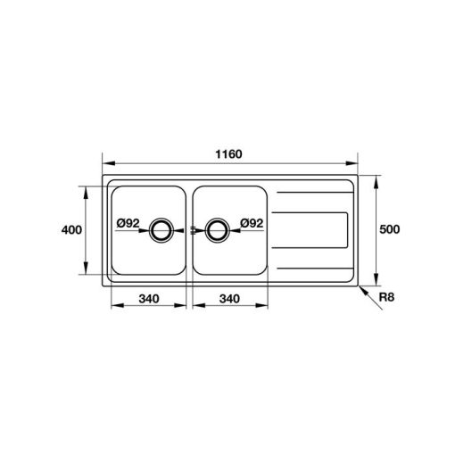 CHẬU RỬA CHÉN INOX HAFELE VALERIAN HS-SDD11650 565.86.361 - 3