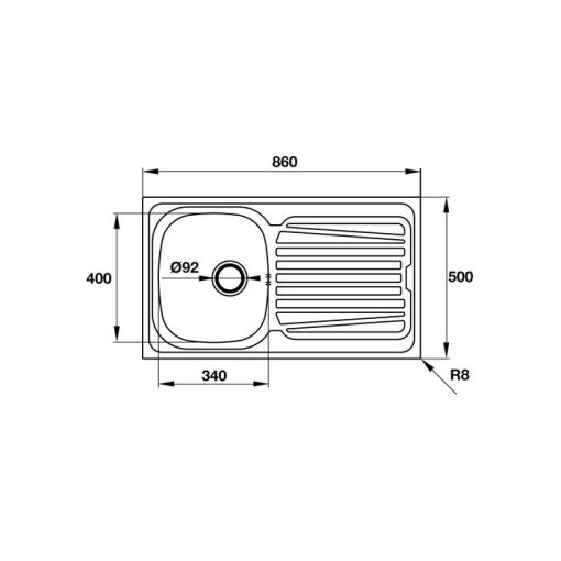 CHẬU RỬA CHÉN INOX HAFELE CLAUDIUS HS-SSD8650 565.86.371 - 3