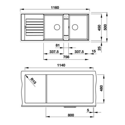Chậu Rửa Chén Hafele Blancozia 8S 565.76.659 - 3