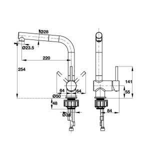 Vòi Rửa Chén Hafele Hf-C240V (Zd) 566.32.240 - 13