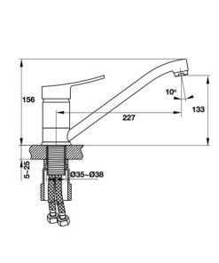 Vòi Rửa Chén Hafele Hf-C221V (Zd) 566.32.221 - 6 Vòi Rửa Chén Hafele Hf-C221V (Zd) 566.32.221 - 5