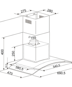 Máy hút mùi Dann DA70LS - 10 Máy hút mùi Dann DA70LS - 9