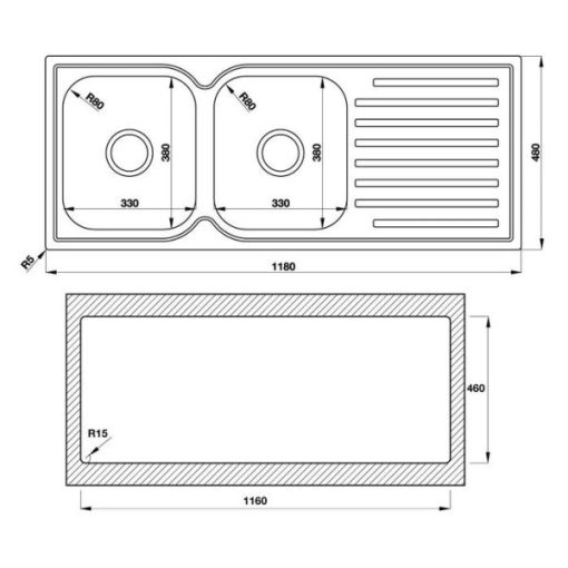 Chậu Rửa Chén Hafele Hs-S11848 (Zd) 567.23.030 - 3