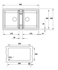 Chậu Rửa Chén Blancozia Hafele 9 Màu Đen (Zd) 567.68.340 - 205