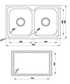 Chậu Rửa Chén Inox Hafele Hs-S7848 (Zd) 567.23.010 - 10 Chậu Rửa Chén Inox Hafele Hs-S7848 (Zd) 567.23.010 - 9