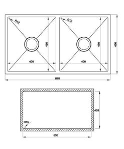 Chậu HAFELE Inox Valerian Hs-Sd8749 567.23.050 - 5