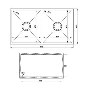 Chậu HAFELE Inox Valerian Hs-Sd8749 567.23.050 - 5