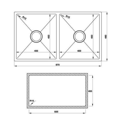 Chậu HAFELE Inox Valerian Hs-Sd8749 567.23.050 - 3
