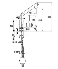 Vòi Bếp HAFELE Titus Ht-C240 570.51.040 - 6 Vòi Bếp HAFELE Titus Ht-C240 570.51.040 - 5