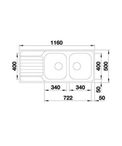 Bộ Chậu Rửa Chén Hafele Blanco - Dinas 8S 570.27.209 - 13
