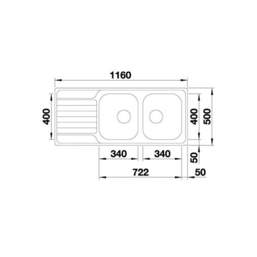 Bộ Chậu Rửa Chén Hafele Blanco - Dinas 8S 570.27.209 - 7