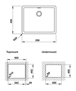 CHẬU ĐÁ HAFELE TIBERIUS HS-GS5545 570.36.530 - 14 CHẬU ĐÁ HAFELE TIBERIUS HS-GS5545 570.36.530 - 13