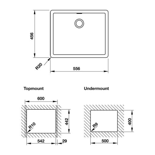 CHẬU ĐÁ HAFELE TIBERIUS HS-GS5545 570.36.530 - 7