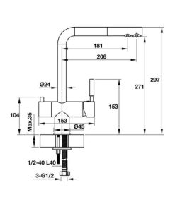 Vòi Bếp HAFELE Marcus Ht-C271 570.51.060 - 6 Vòi Bếp HAFELE Marcus Ht-C271 570.51.060 - 5