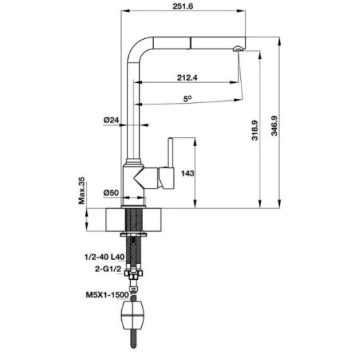 Vòi Bếp HAFELE Titus Ht-C319 570.50.290 - 3