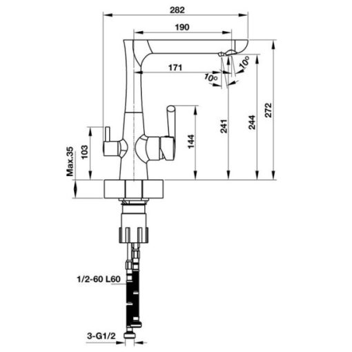 Vòi Bếp HAFELE Marcus Ht-C244 570.51.070 - 3