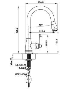 VÒI BẾP HAFELE AUGUSTUS HT-C194 570.51.020 - 5