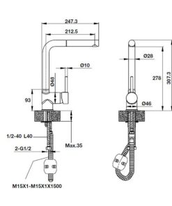Vòi Bếp HAFELE Granite Titus Ht-G280 570.51.480 - 69