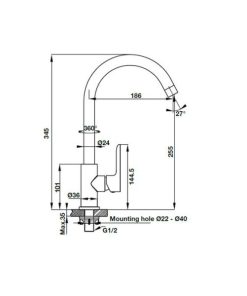 Vòi Bếp HAFELE Augustus Ht-C255 570.52.281 - 6 Vòi Bếp HAFELE Augustus Ht-C255 570.52.281 - 5