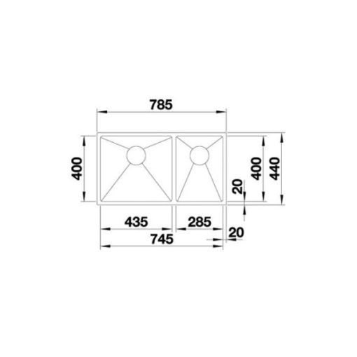 Bộ Chậu Rửa Chén Inox Hafele Blanco - Quatrus R15 435/285-Iu 570.27.179 - 3
