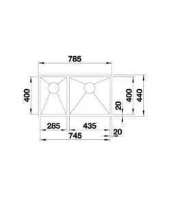 Chậu Rửa Chén Hafele Blanco Inox Quatrus R15 285/435-Iu 570.27.169 - 7
