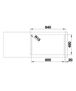 Chậu Rửa Chén Inox Hafele Blanco - Dinas 8 570.27.219 - 12 Chậu Rửa Chén Inox Hafele Blanco - Dinas 8 570.27.219 - 11