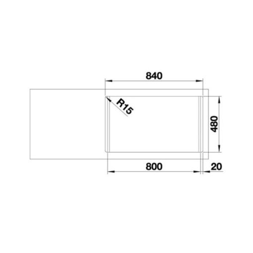 Chậu Rửa Chén Inox Hafele Blanco - Dinas 8 570.27.219 - 5
