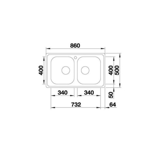 Chậu Rửa Chén Inox Hafele Blanco - Dinas 8 570.27.219 - 7