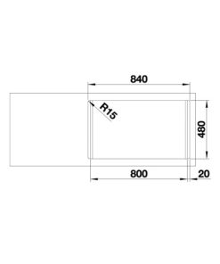 Chậu Rửa Chén Hafele Blanco - Dinas 8S 570.27.200 - 15