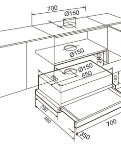 Máy hút mùi Dann DSY 7002P - 10 Máy hút mùi Dann DSY 7002P - 9