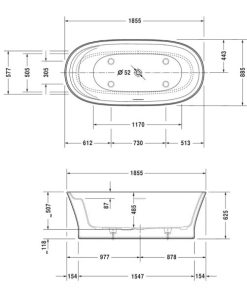 Bồn Tắm Độc Lập Hafele Cape Cod 588.45.690 - 10 Bồn Tắm Độc Lập Hafele Cape Cod 588.45.690 - 9