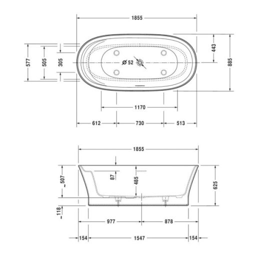 Bồn Tắm Độc Lập Hafele Cape Cod 588.45.690 - 5