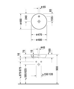 Lavabo Cape Cod 480 mm 588.45.240 - 9