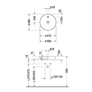 Lavabo Cape Cod 480 mm 588.45.240 - 9